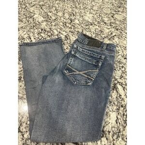 Tk Axel Jeans Mens 38x32 Blue Denim Slim Boot Grunge Look